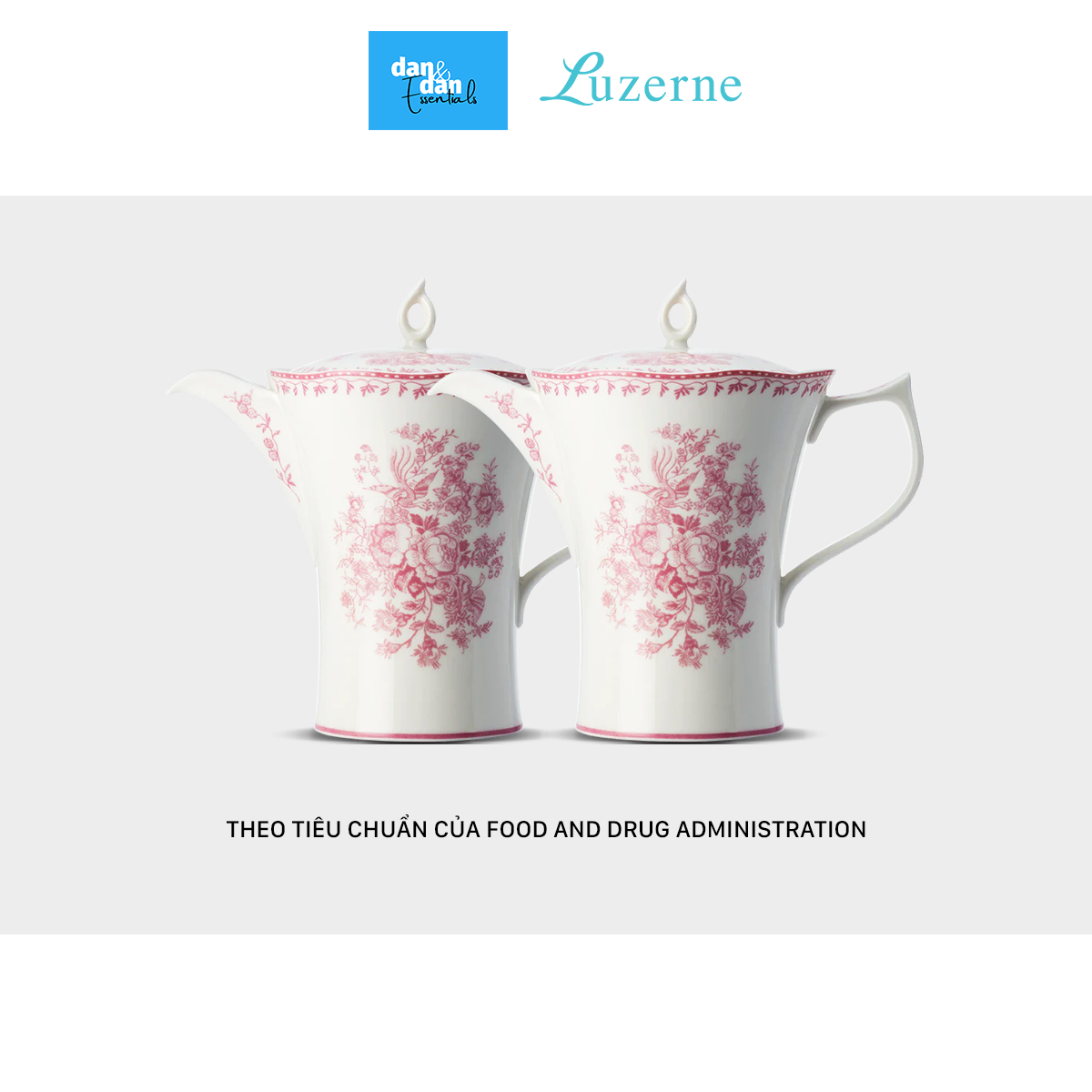 Bình trà sứ kèm nắp Luzerne LANCASTER GARDEN