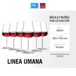 Glassware Set 6 pcs vang đỏ Rona LINEA UMANA - Image 4